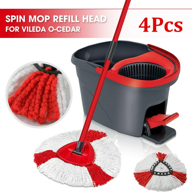 Floor Mop Head Microfiber Mop For Vileda/O-cedar Easywring Mop 360° Rotating 